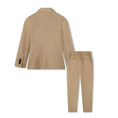 男童米色套装