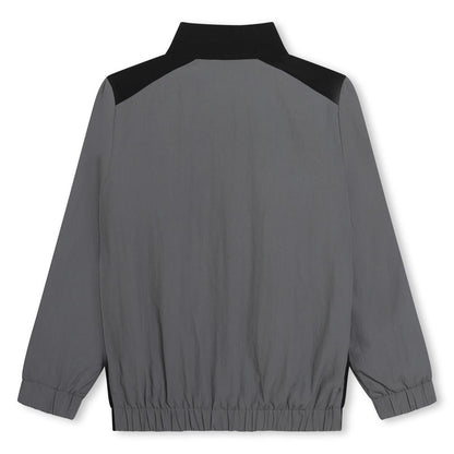 男童灰色拉链上衣