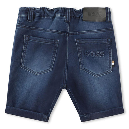 男童蓝色牛仔短裤