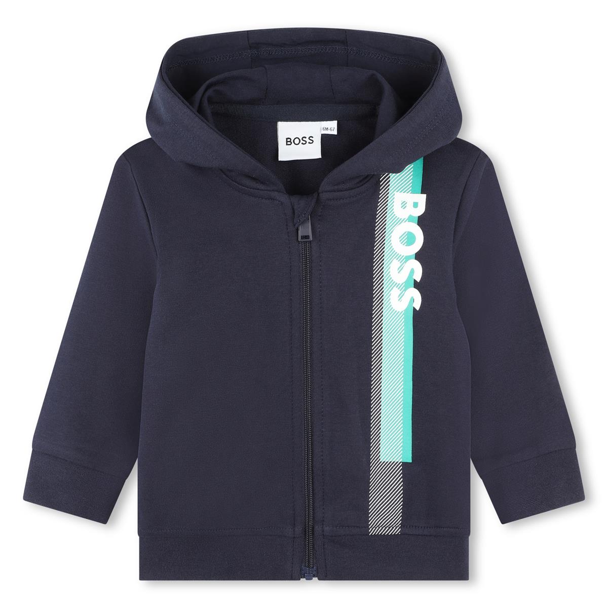 男婴藏青色棉套装