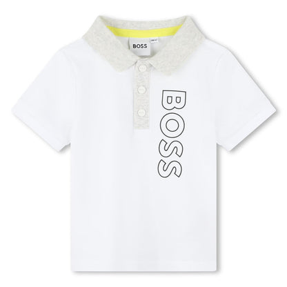 男婴白色棉套装