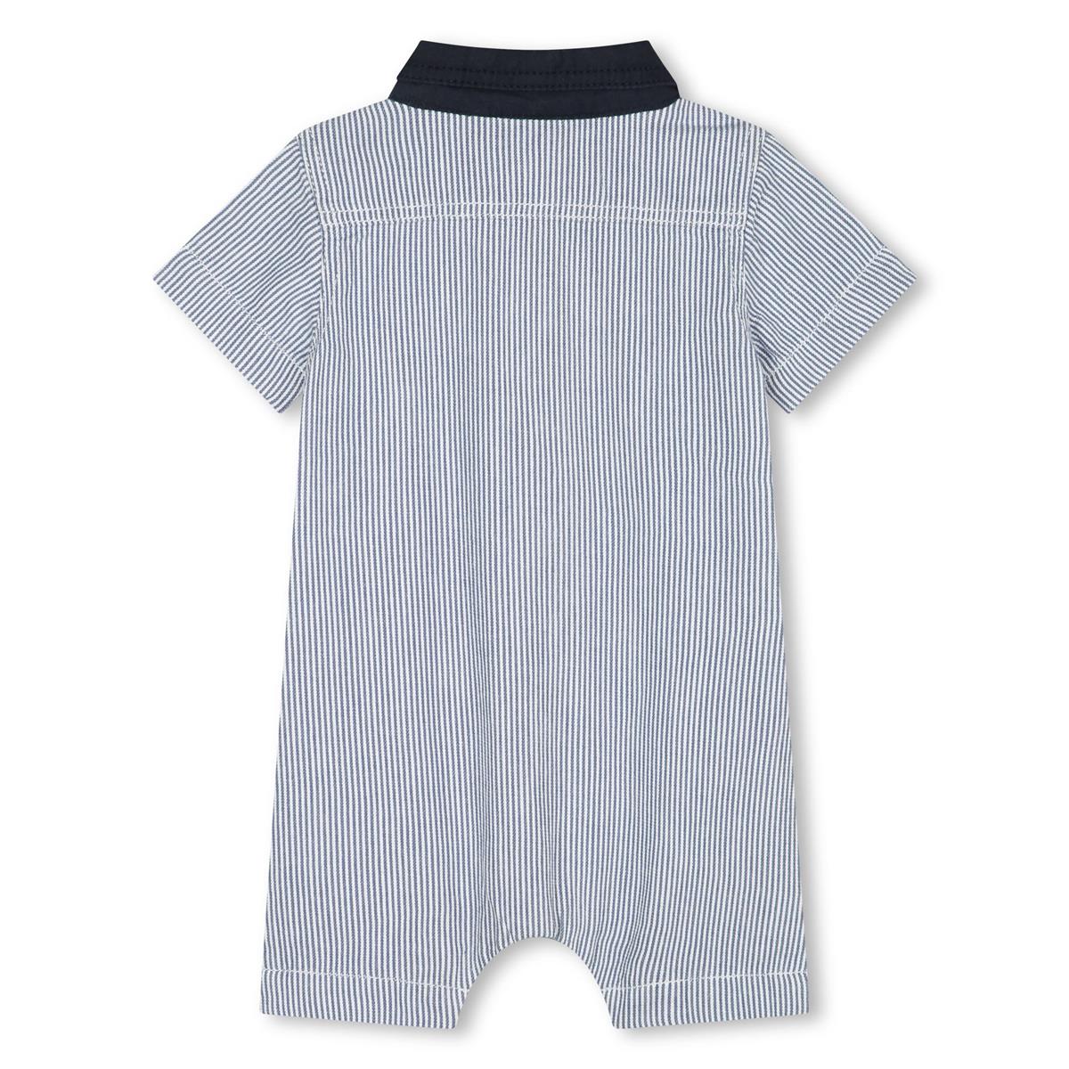 女婴蓝色条纹连体衣