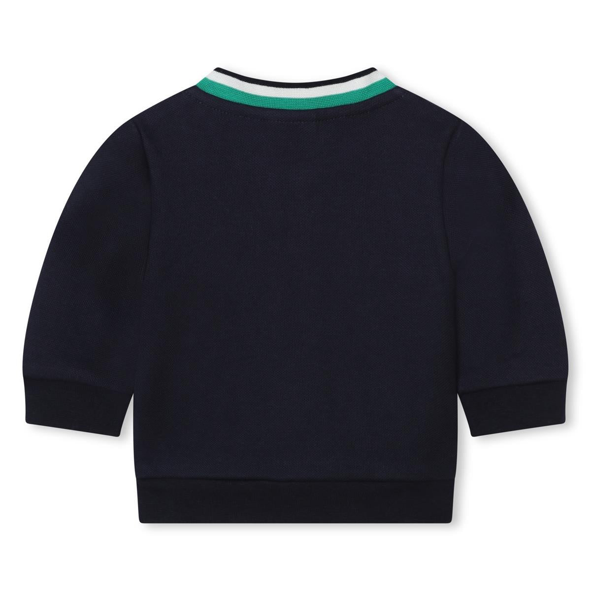 男婴藏青色棉套装