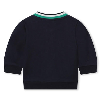 男婴藏青色棉套装