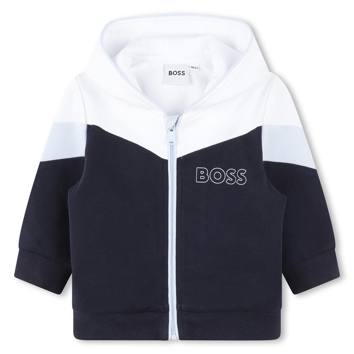 男婴藏青色棉套装