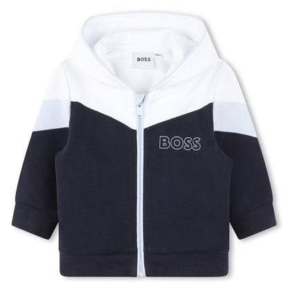 男婴藏青色棉套装