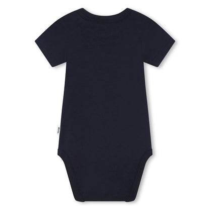 男婴藏青色棉连体衣套装(2件)