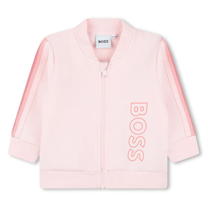 女婴粉色棉套装