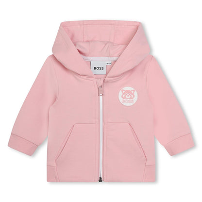 女婴粉色棉套装