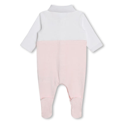 女婴粉色棉连体衣