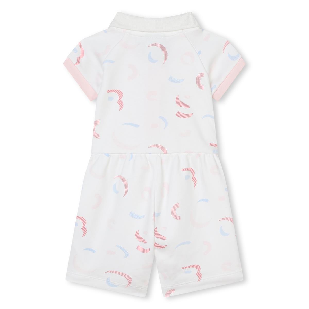 女童白色棉连体衣