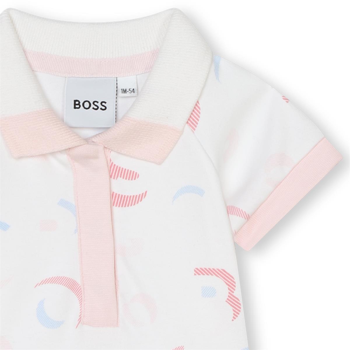 女童白色棉连体衣