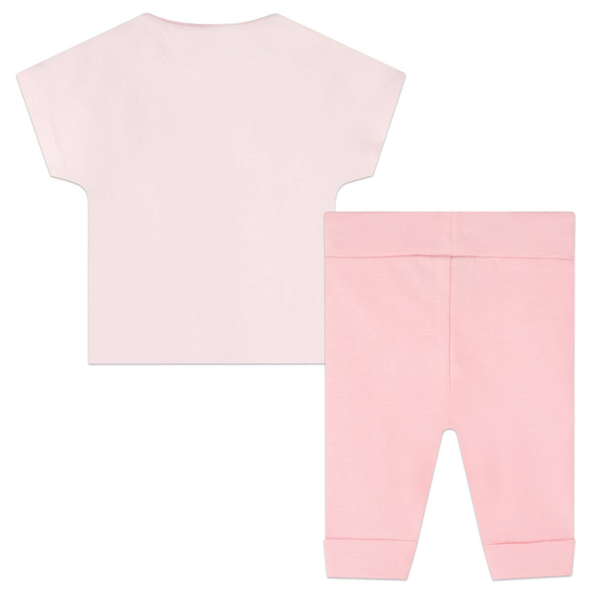 女婴粉色棉套装