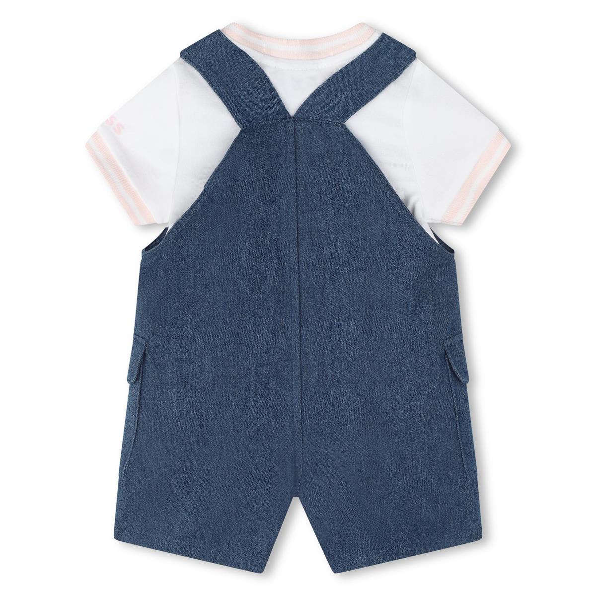 女婴蓝色棉套装