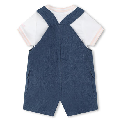 女婴蓝色棉套装