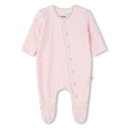 女婴粉色棉连体衣