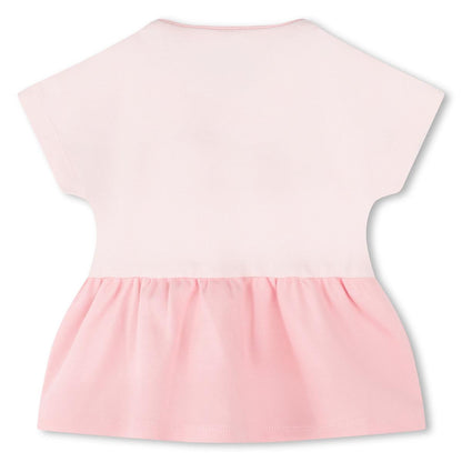 女婴粉色棉套装