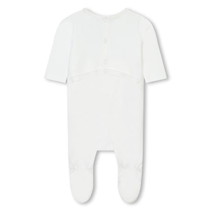 婴儿白色棉连体衣