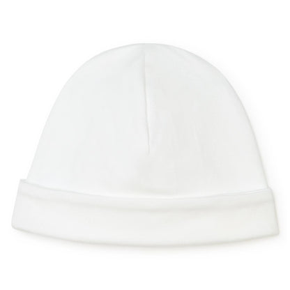 男婴白色棉帽