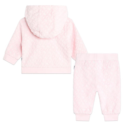 女婴粉色棉套装