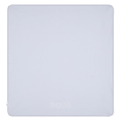 男婴浅蓝色棉毯子(75x75cm)