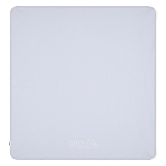 男婴浅蓝色棉毯子(75x75cm)