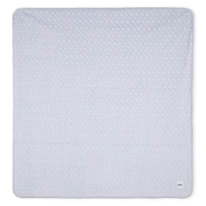 男婴浅蓝色棉毯子(75x75cm)