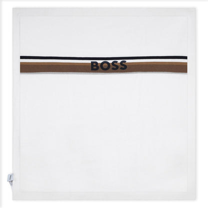 婴儿白色棉毯子(75x75cm)