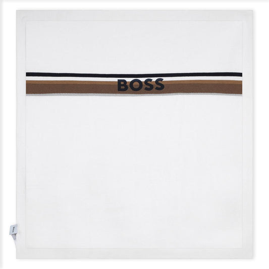 婴儿白色棉毯子(75x75cm)