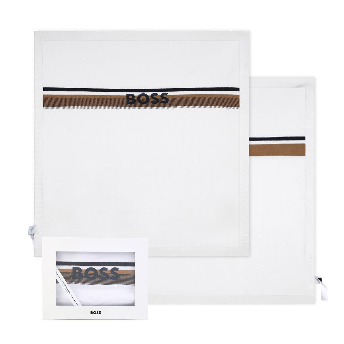 婴儿白色棉毯子(75x75cm)