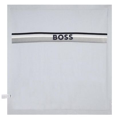 婴儿浅蓝色棉毯子(75x75cm)