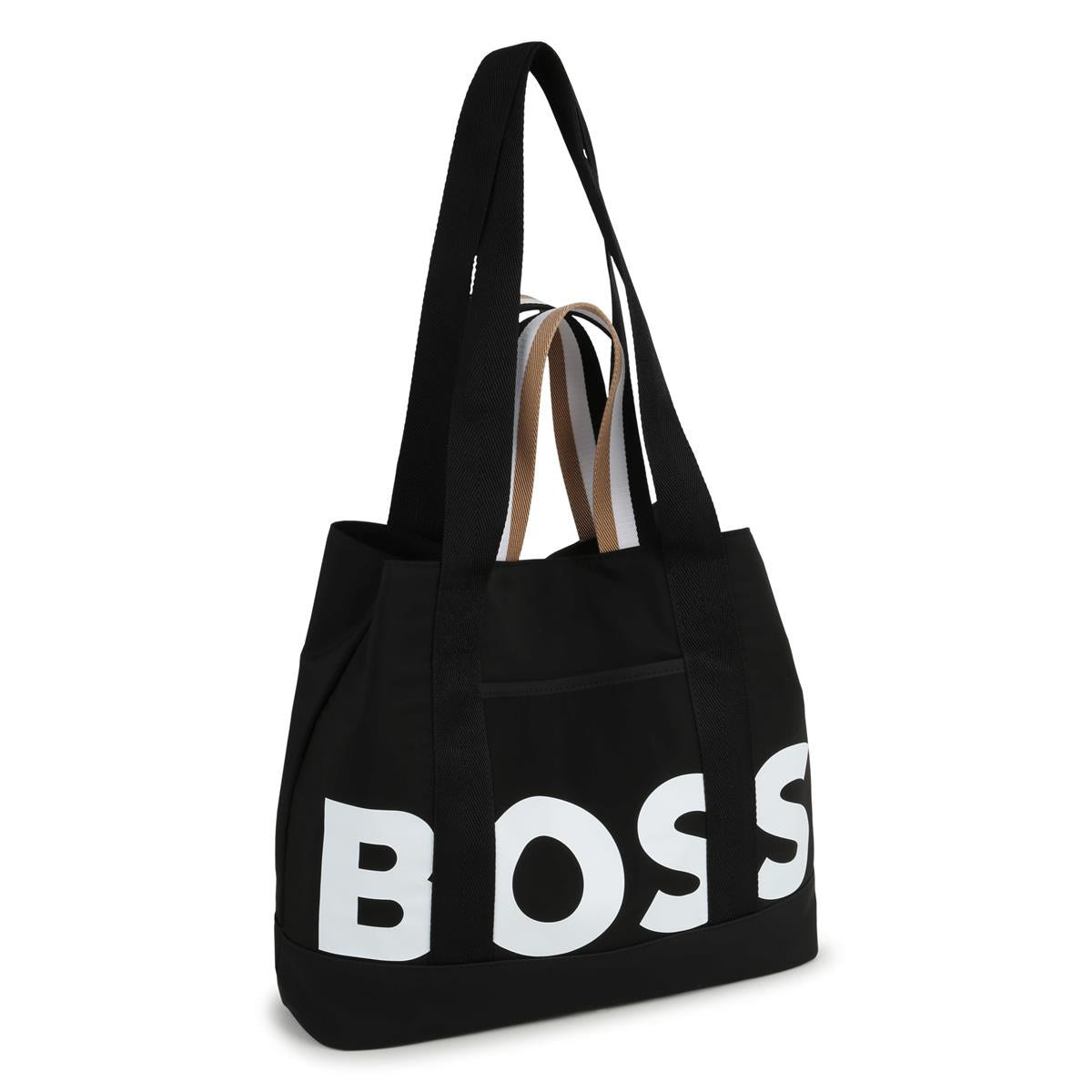 黑色Logo手提包(34x31x12.5cm)