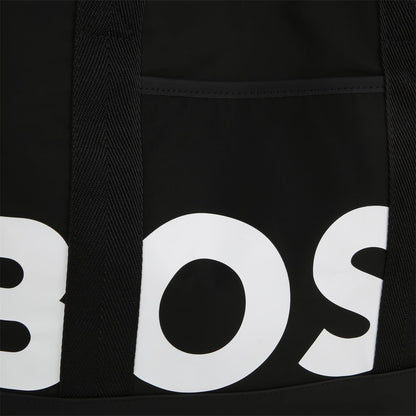 黑色Logo手提包(34x31x12.5cm)