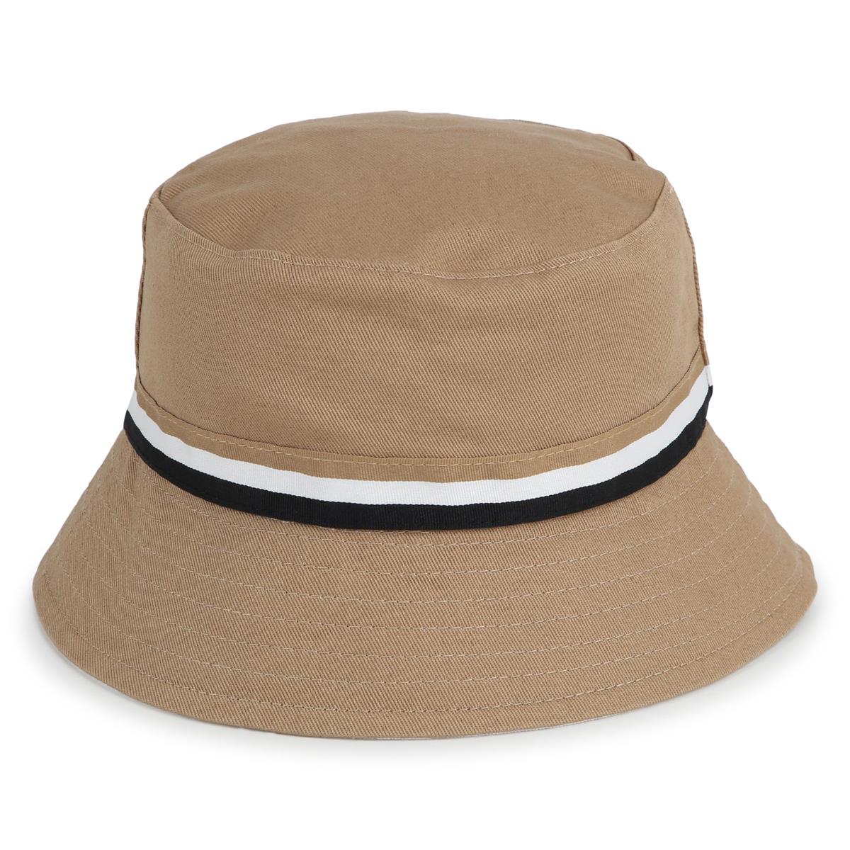 男婴米色双面渔夫帽