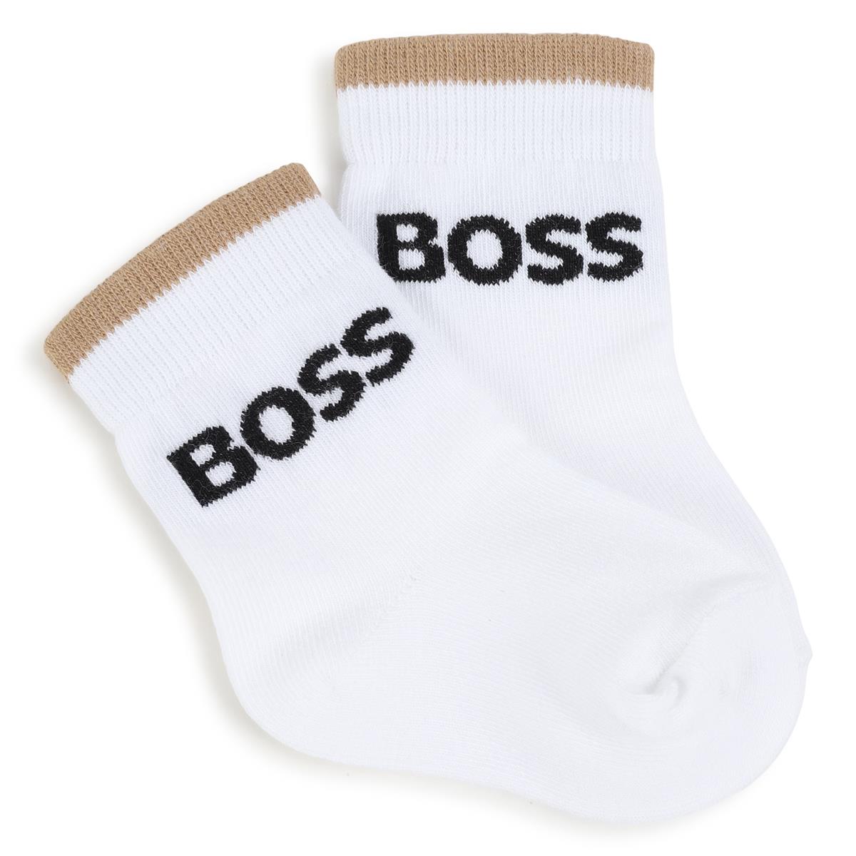 男婴白色棉袜套装(3件)