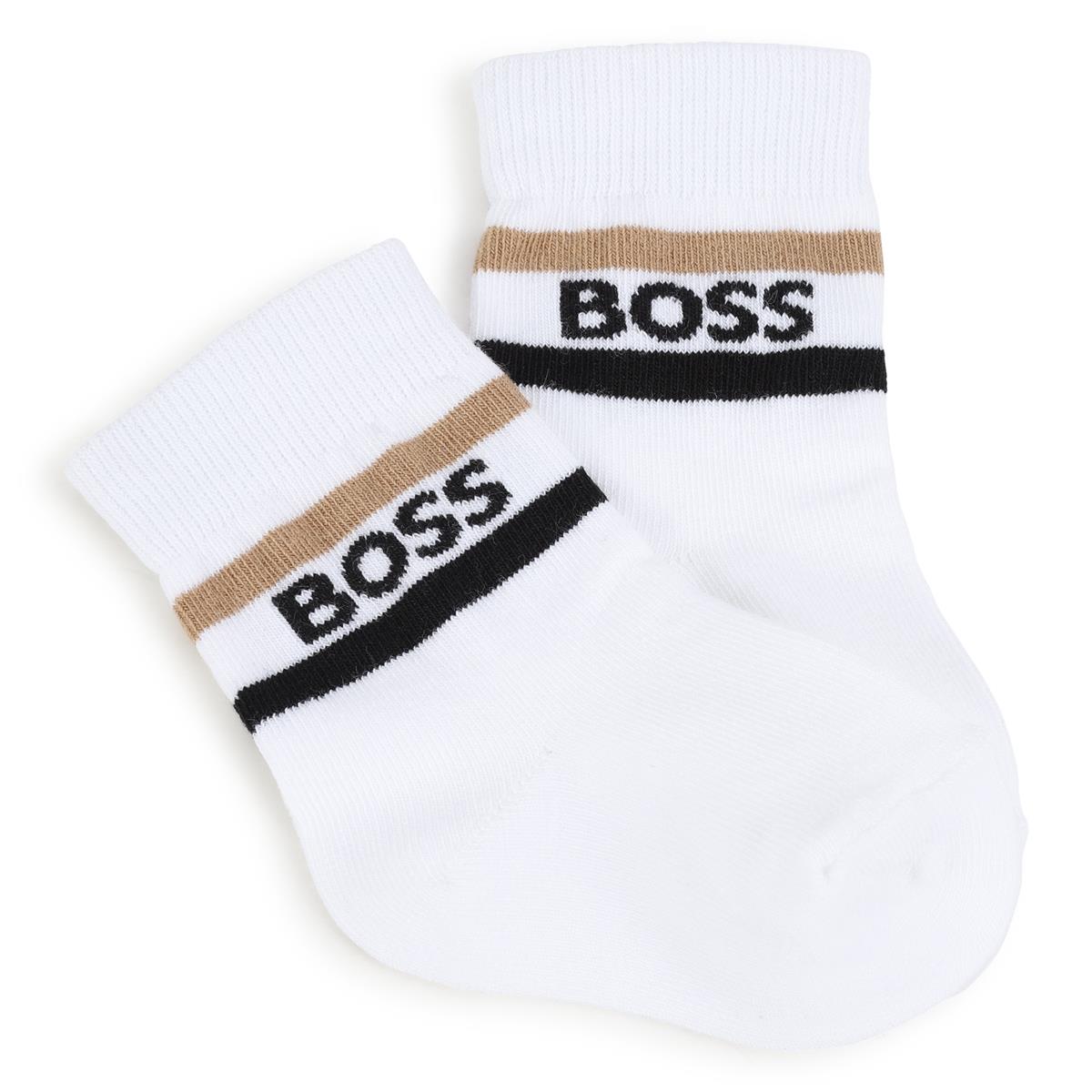 男婴白色棉袜套装(3件)