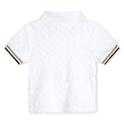 男婴白色棉套装