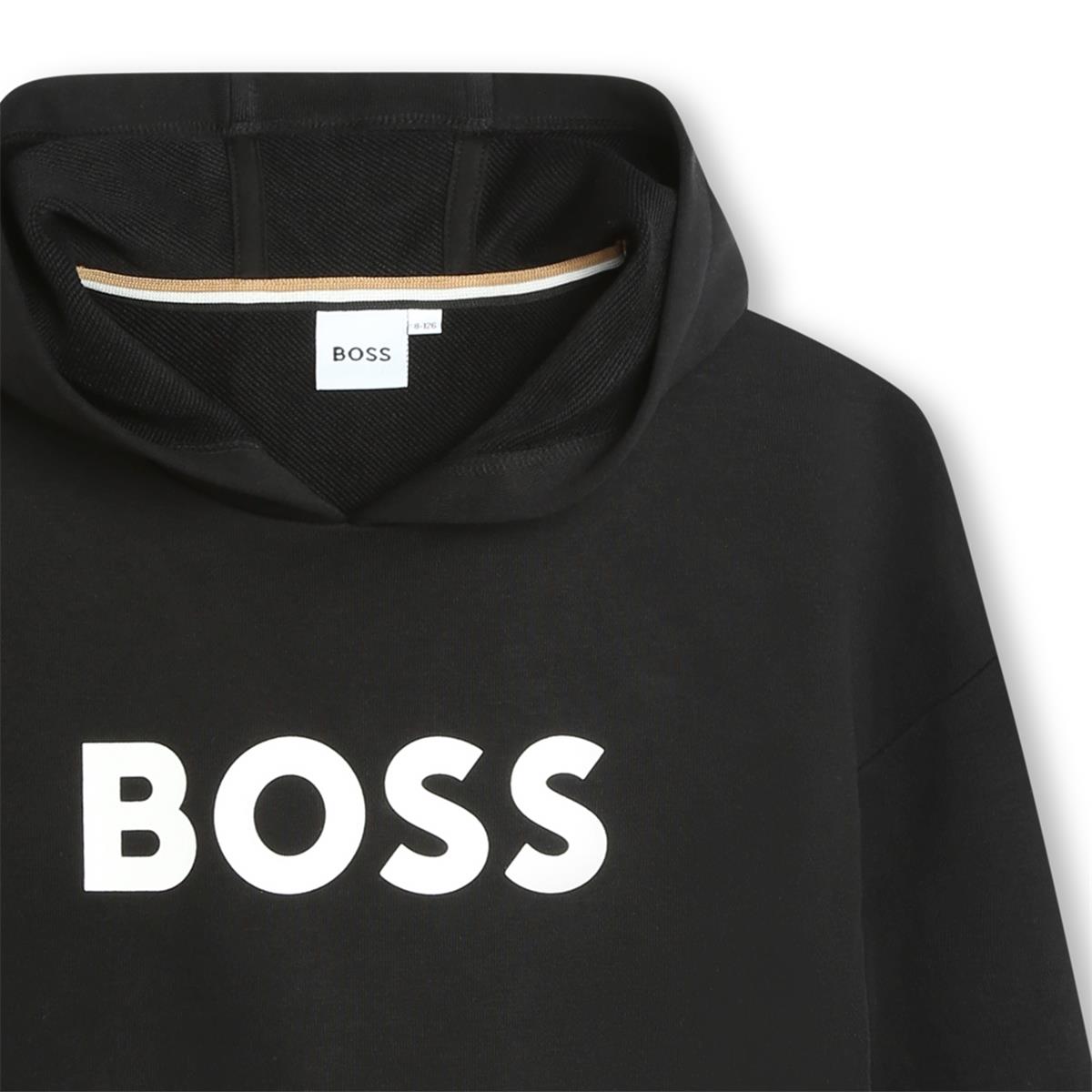 男童黑色连帽卫衣