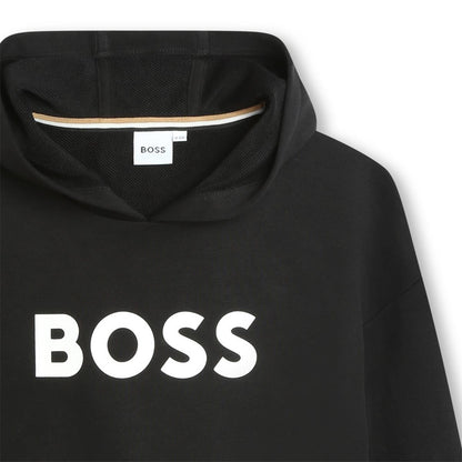 男童黑色连帽卫衣