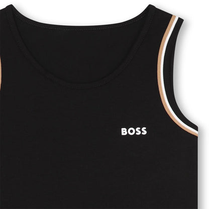 女童黑色棉背心