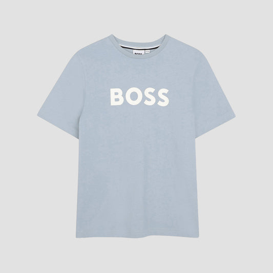 男童浅蓝色Logo棉T恤