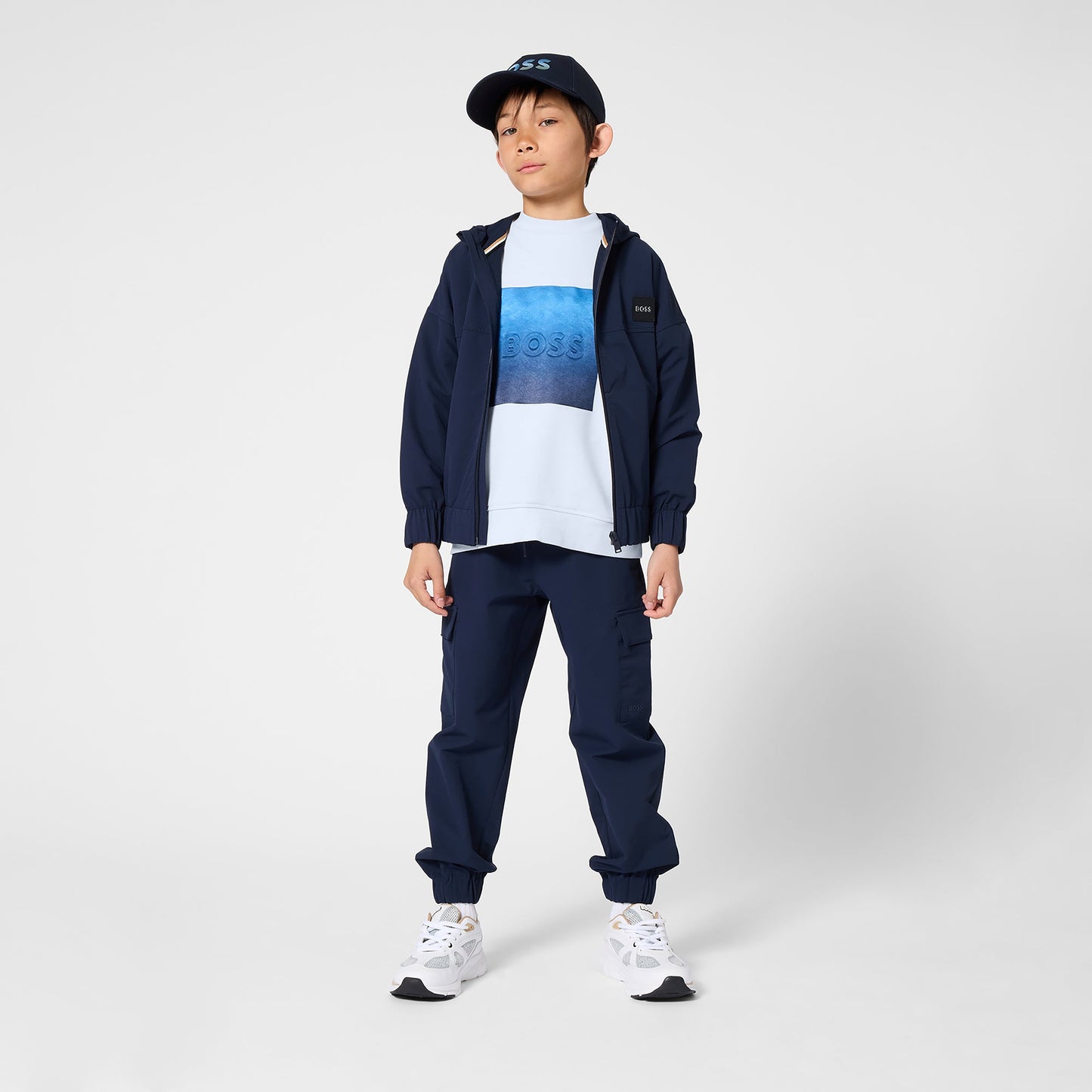 男童深蓝色Logo棒球帽