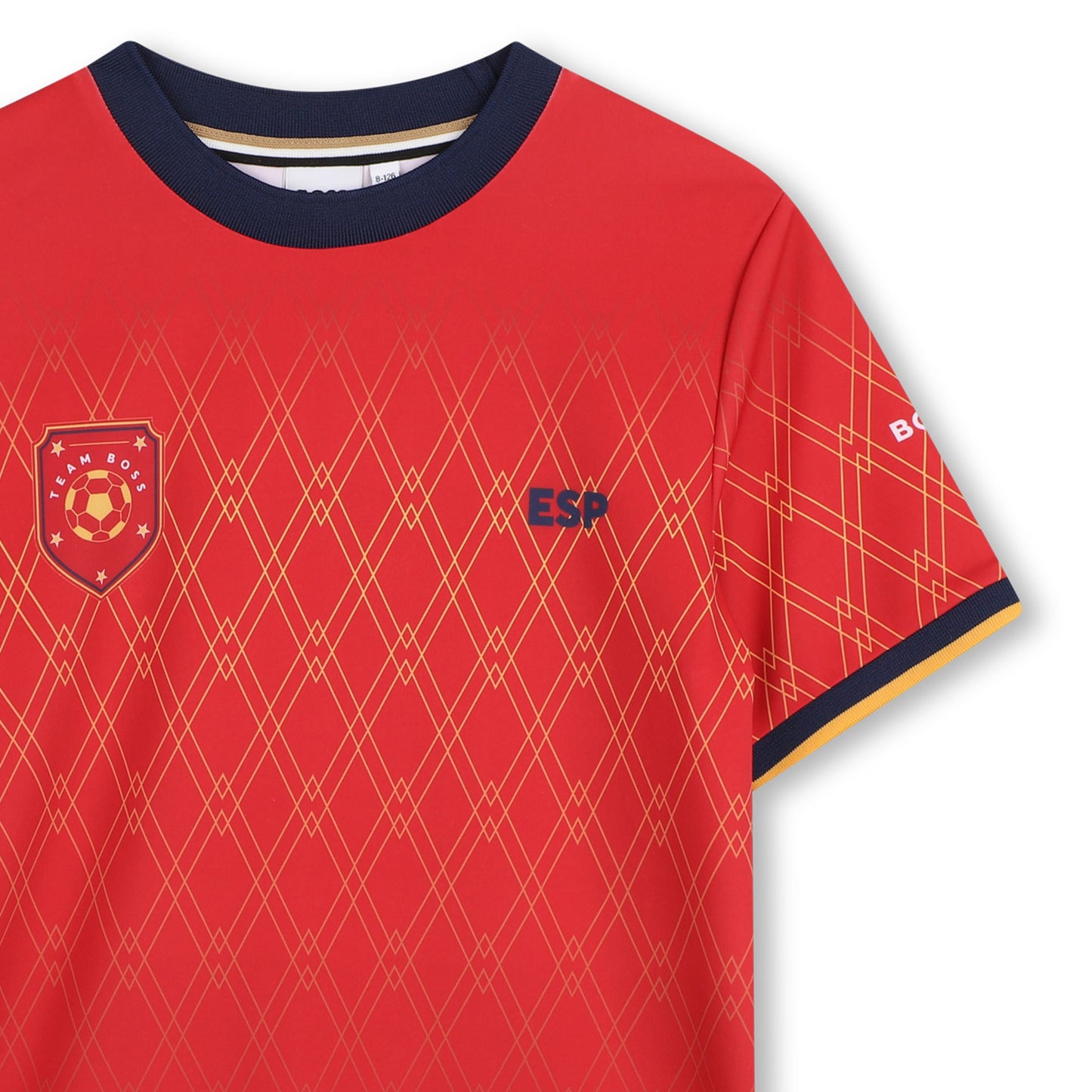 男童红色足球世界杯T恤