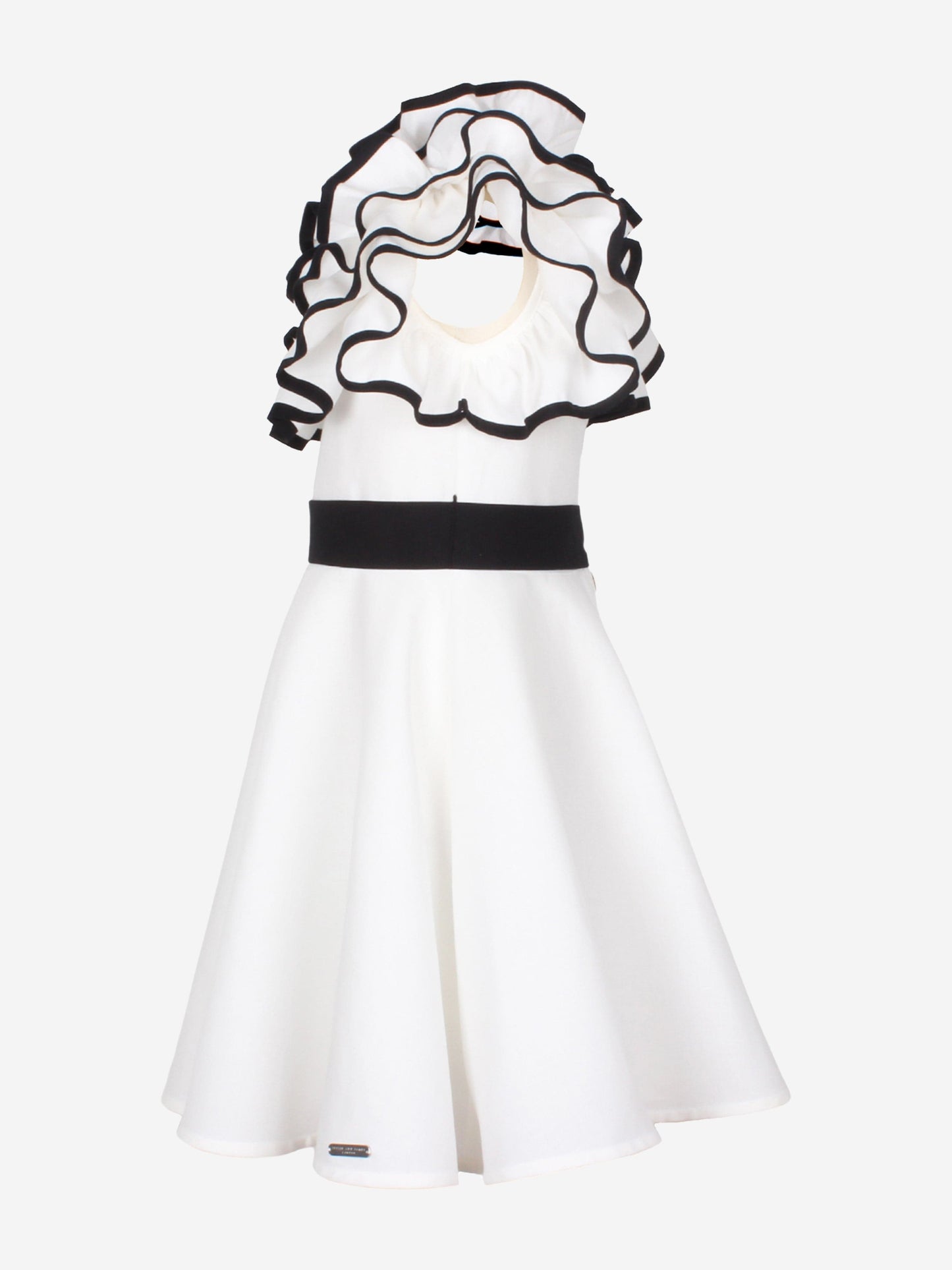 Girls Frilly Glamour Dress in White