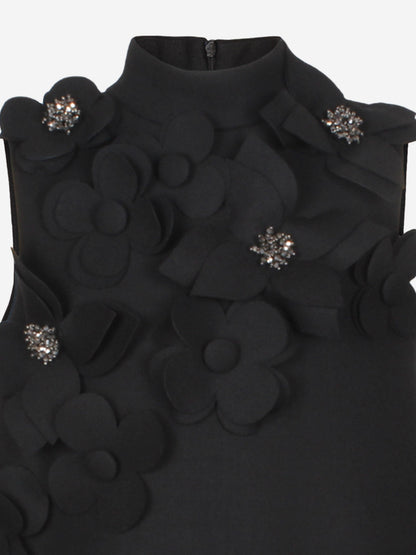 Jessie And James Girls Willow Flower Dress in Black