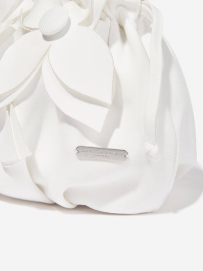 Girls Willow Flower Bag in White (22.5cm)