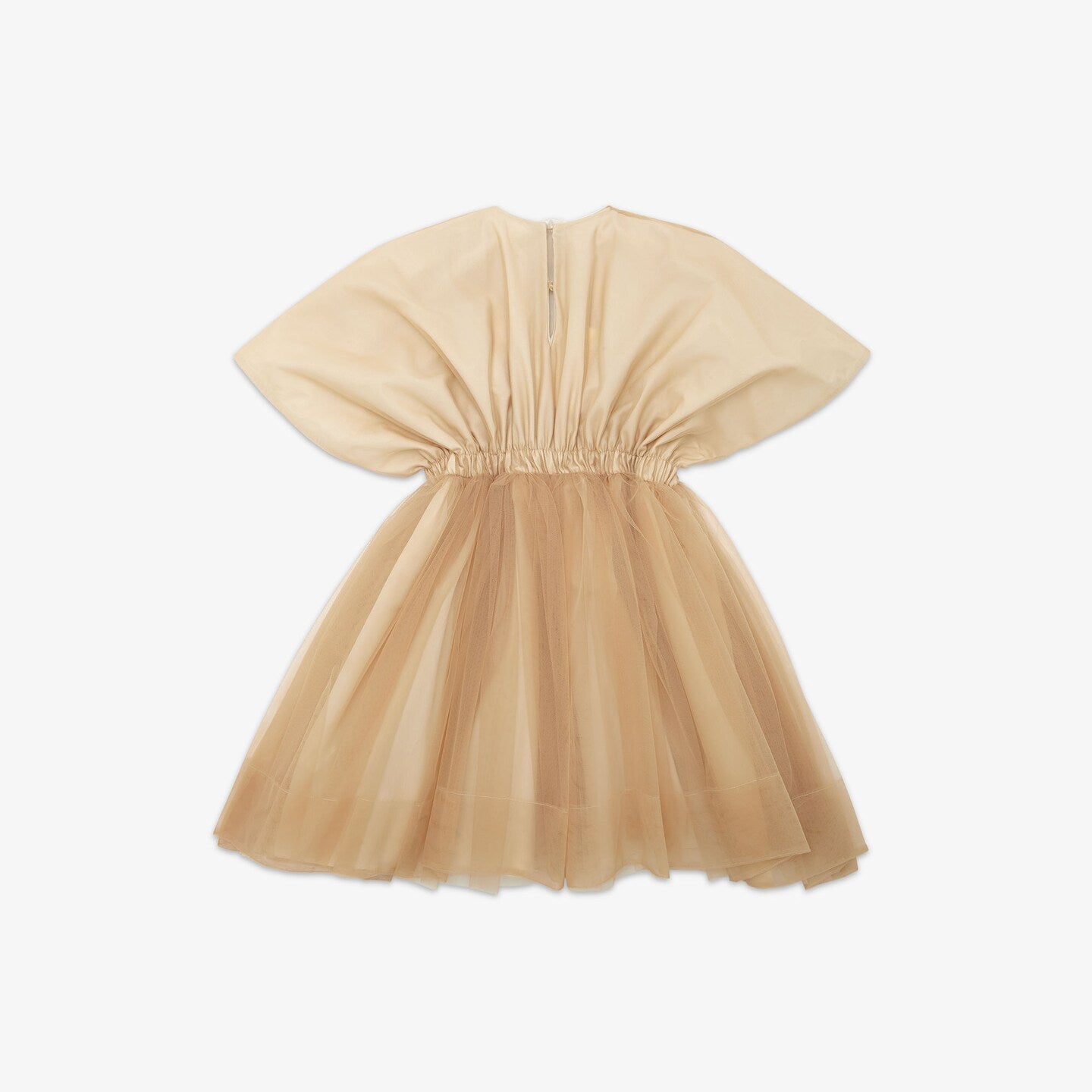 女童米色Logo连衣裙