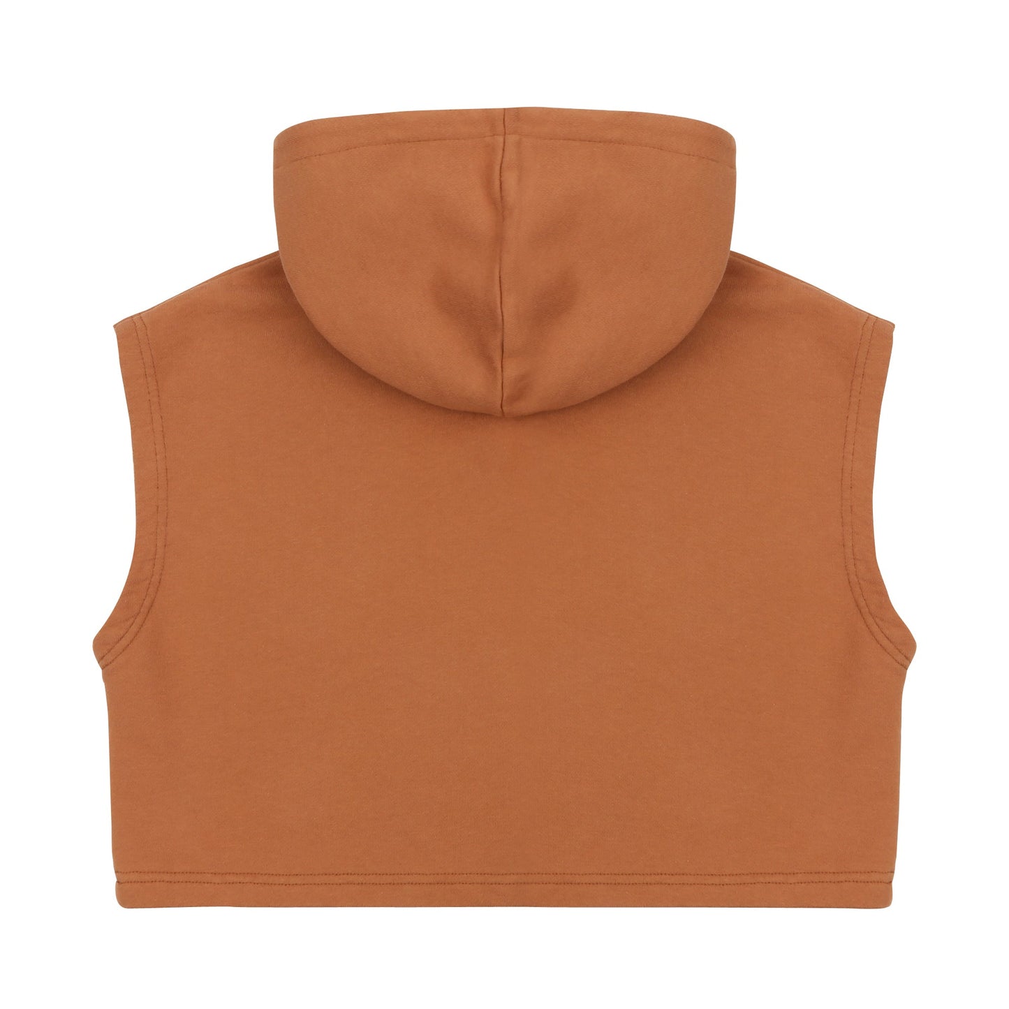 儿童棕色连帽背心