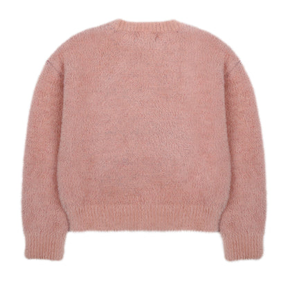 女童粉色毛衣