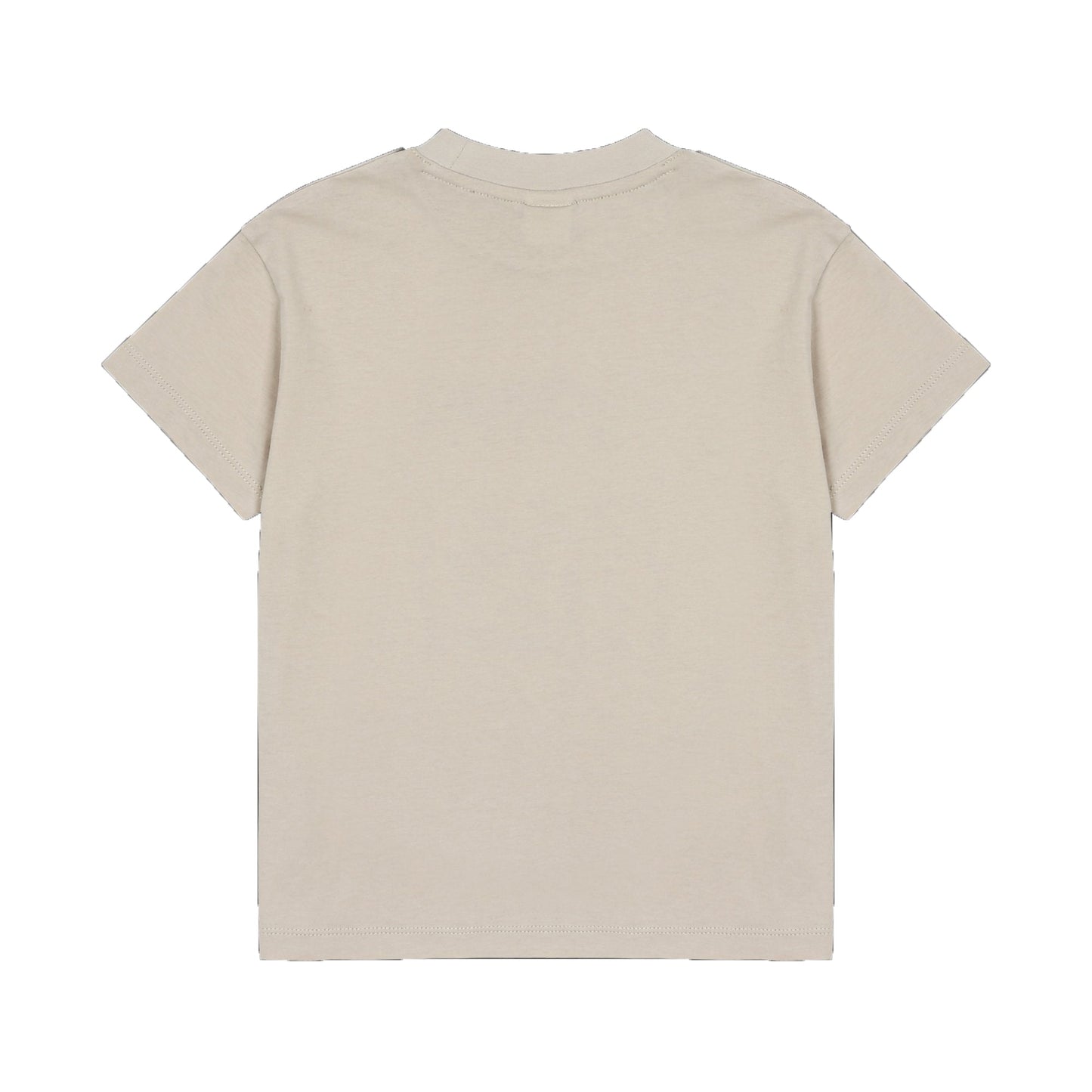 儿童米白色印花棉T恤